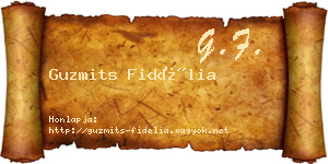 Guzmits Fidélia névjegykártya